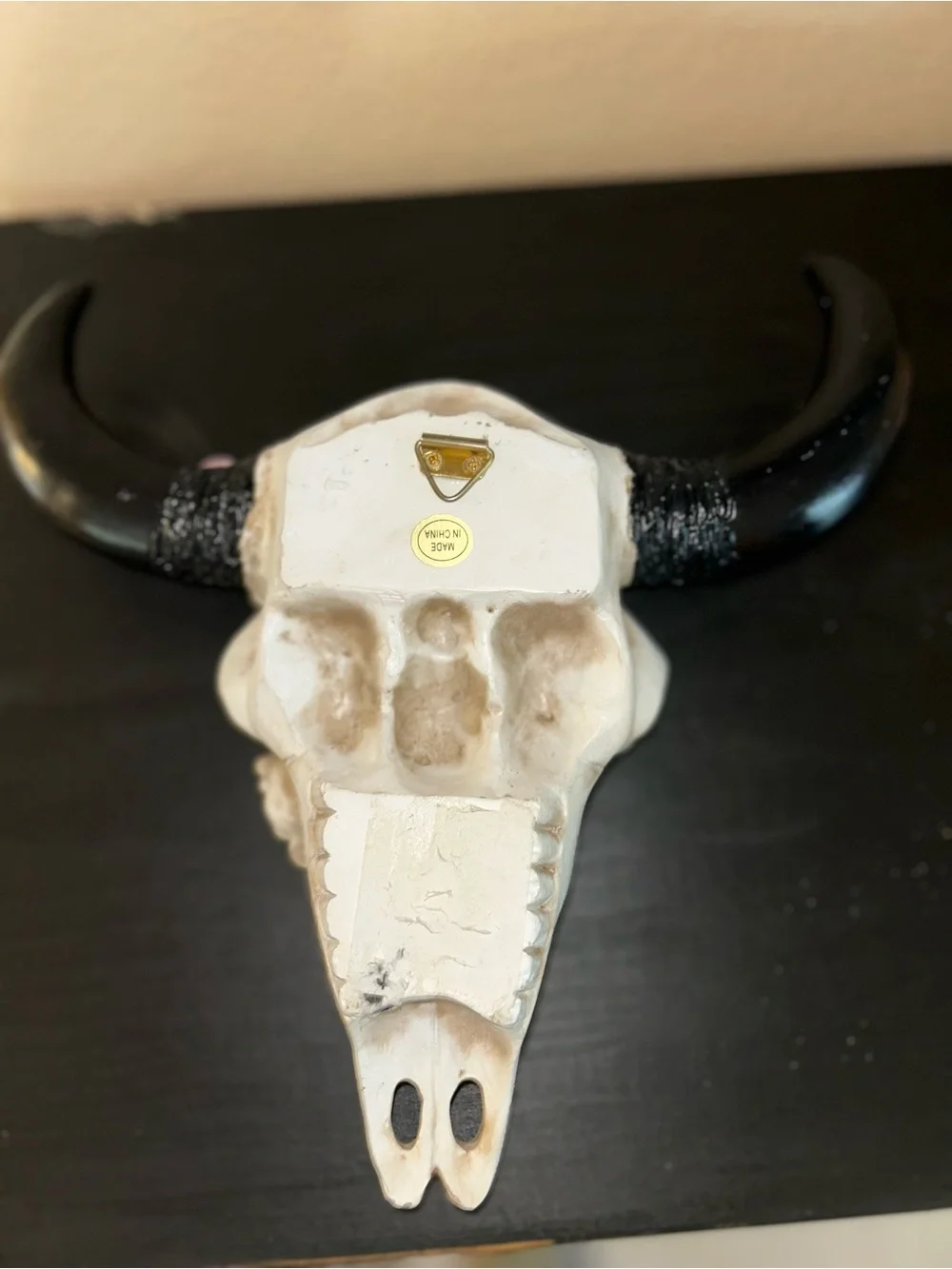 Western Faux Steer Skull Floral Wall Hanger Succulent Flower Accent desert chic